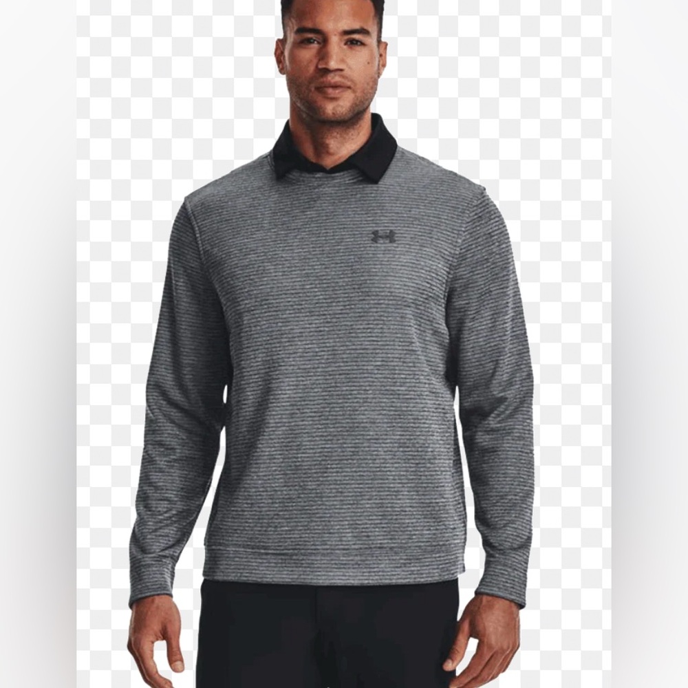 Under Armour Men’s Golf Storm Sweater stripe fleece | large | NWT